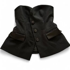 Zara Black Strapless Vest